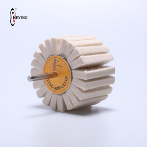 Open image in slideshow, D=40mm or 1-9/16&#39;&#39; Wool Felt Polishing Wheel with Shank
